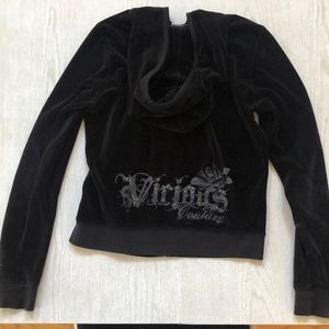 Juicy Couture Velour Zip Up Sweater
